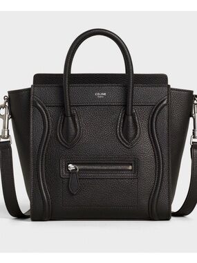 Celine Drummed Calfskin Nano Luggage